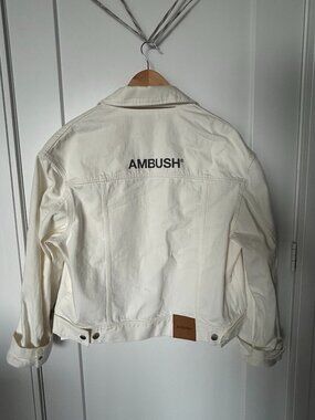 White Denim Jacket: AMBUSH